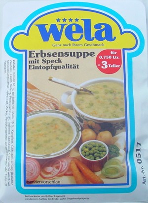 Erbsensuppe-Eintopfqualität