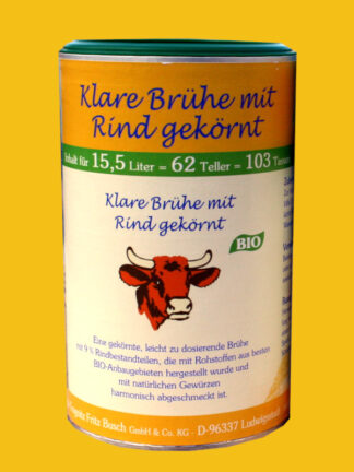 Bio Klare Brühe mit Rindfleisch gekörnt