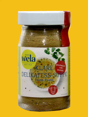 Wela Klare Delikatess-Suppe „classic“ Paste 1/4 Glas