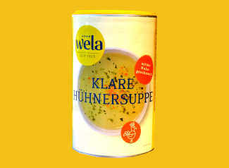 Klare Hühnersuppe gekörnt